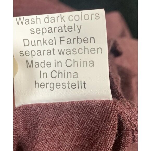 Large T Shirt Dress V Neck Short Sleeved Heathered Purple Pockets - Picture 5 of 5